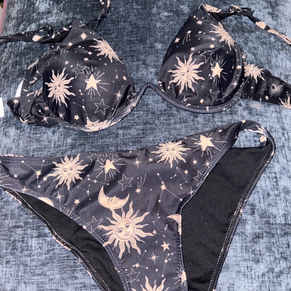 Size Large Celestial Bikini Sun And Moon Stars Unworn - Picture 3 of 6